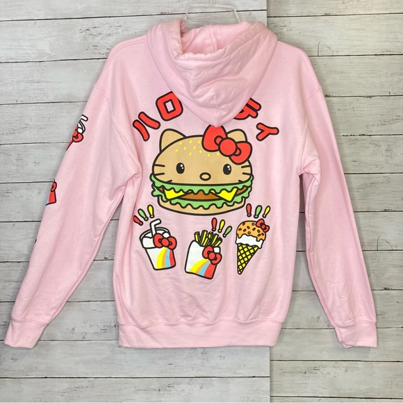 Sanrio Hello Kitty Hamburger Fast Food Hoodie Small - Picture 2 of 10